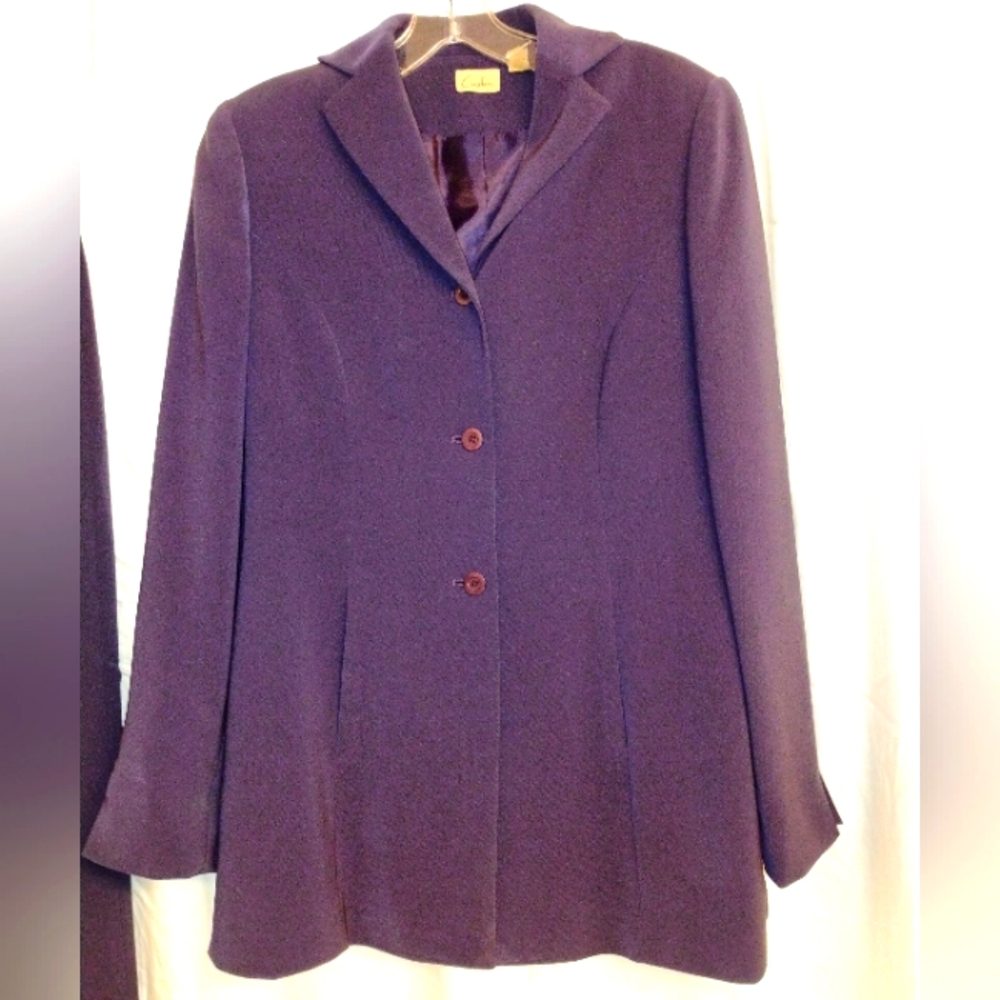 Caslon Purple Blazer with Notched Lapels and Tailored Fit